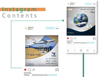 portfolio 18 illustrator instagram post travel agency vector