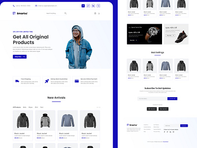 E-commerce website design business design e commerce e commerce website ecommerce landing page illustration landing page online shop product landing page ui design web template design website website design