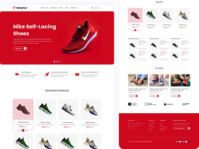 E commerce landing page UI design