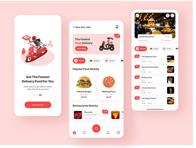 Food Delivery App android app app delivery delivery app food app food delivery food delivery app food delivery application foodapp illustration ios minimal design mobile mobile app restaurant app ui ui design