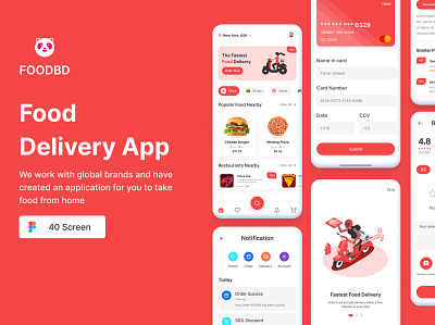 Food Delivery App app app design delivery delivery app delivery food app food food app food delivery app illustration mobile app ui design user interface ux