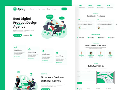 Web site design: Agency Landing page home page ui