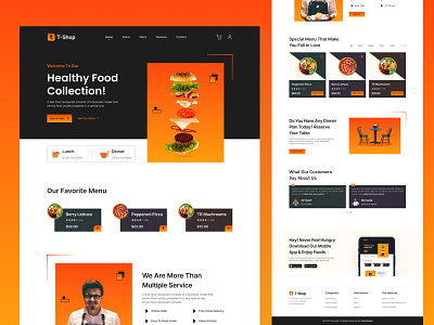 Restaurant Landing Page UI/UX Design