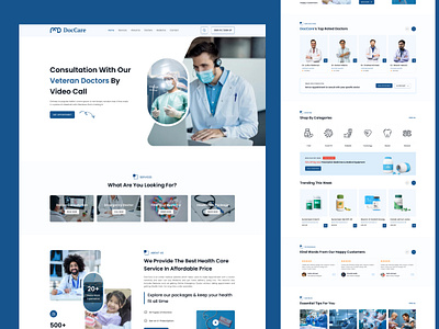 Medical Website Landing Page UI UX Design Figma Template