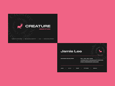Business Card Design - Creature Design Studio