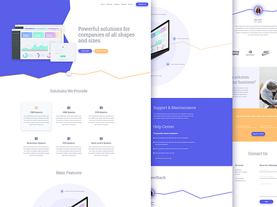 Landing page form gradient illustration internet landing light ui ux web