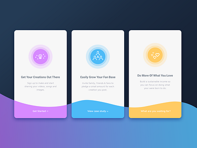 onboarding button card icon onboarding ui ux web