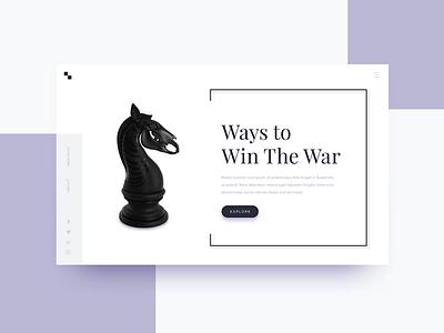 Chess call to action chess concept game minimal ui ux white space