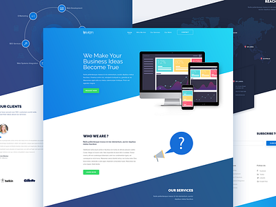 Bivion landing page header home illustration internet landing page ui ux web