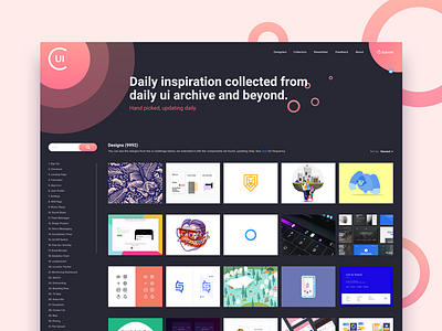 Collect UI web site dark version collect ui concept dark home redesign ui ux web