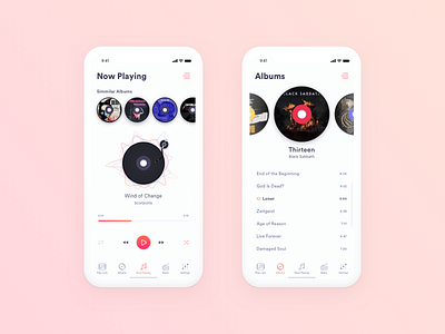 Daily UI Challenge #009 - Music Player 009 cd daily ui challange ios mobile music player songs ui ux