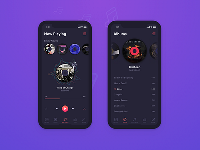 Music Player albums app cd daily ui challange ios mobile music player player ui ux