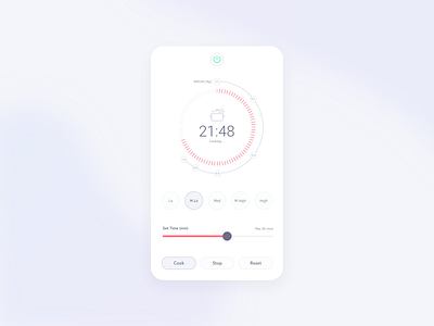 Daily UI Challenge #014 - Countdown Timer card cooking countdown daily ui challenge interface oven ui ux