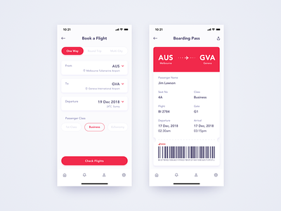 Daily UI Challenge #024 - Boarding Pass airlines airplane app daily ui challange swiss transport ui ux