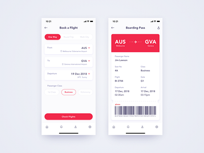 Daily UI Challenge #024 - Boarding Pass