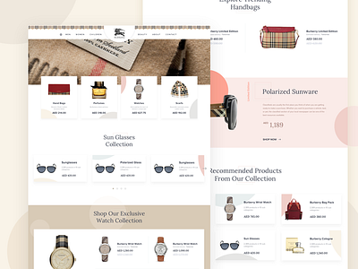 Burberry brand burberry ecommerce fashion menu products shopping ui ux web