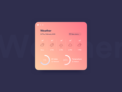 Weather widget card daily ui challange ui ux weather widget