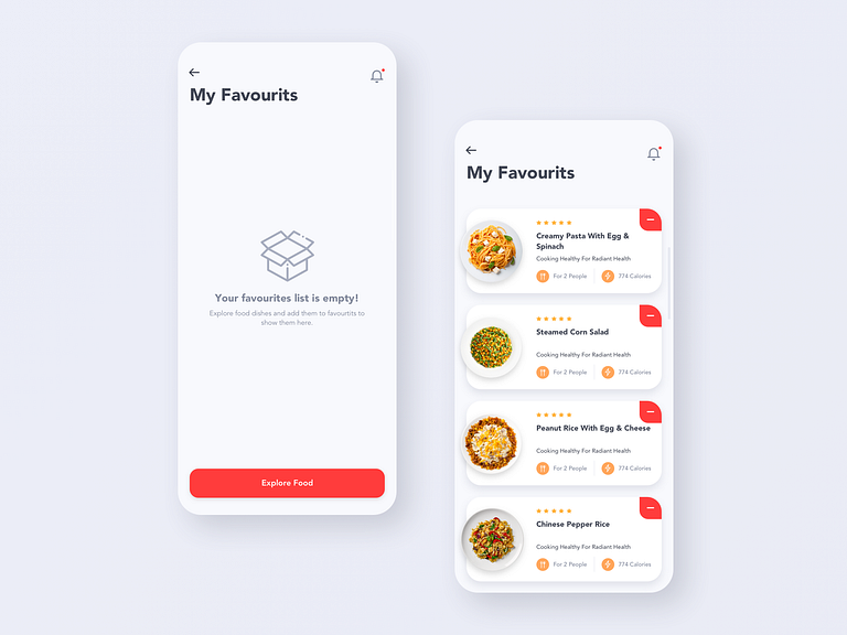 Daily UI Challenge #044 - Favourits by 🌀Udara🌀 on Dribbble