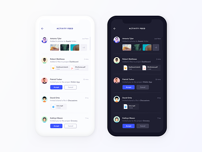 Daily UI Challenge #047 - Activity feed activity feed app daily ui challange mobile ui ux