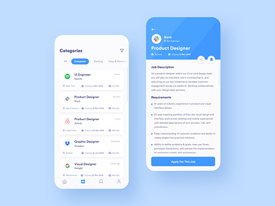 UI Challenge #050 - Job Listing by 🌀Udara🌀 on Dribbble