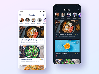 Foodie - Food review app app food food review mobile ui ux