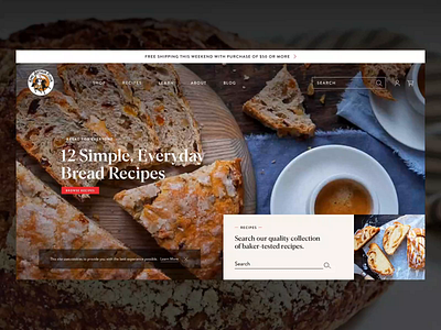King Arthur Flour - Website animation b2b build in design food interaction interaction design interactive motion typograhpy ui ux web animation web animations web design webdesign website websites