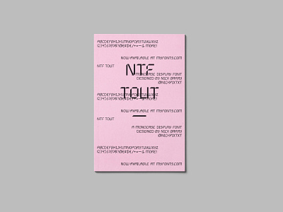 NTF Tout Type Specemin Zine [2 of 3] analog analogue book design cover design font design handmade layout lettering photocopier process type design typography zine