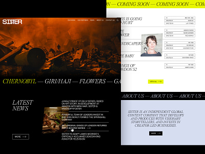 SISTER - Homepage Design