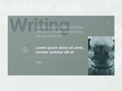 Gaven Heim Blog Section - Concept animation design interactive layout prototype typography ui ux web design website