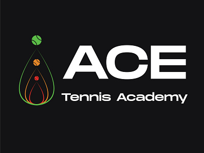 Logo for a Kids Tennis Academy ball clear design graphic design icon logo minimal simple tennis tennis racket