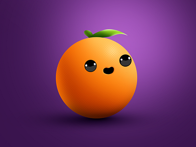 Orange Face 3d animation art character cute design drawing graphic design ill illustration motion graphics orange