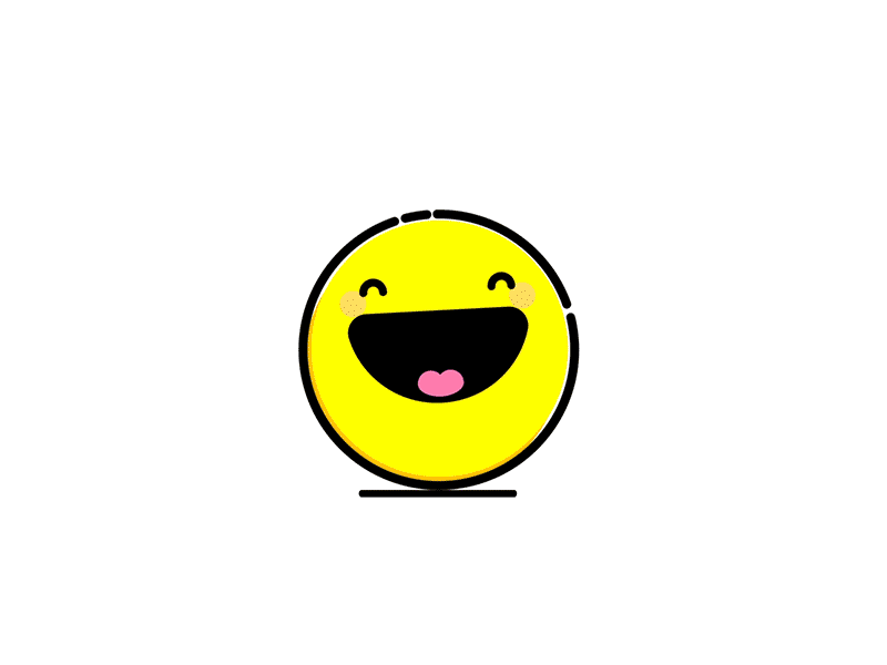 ROFL Emoji emoji graphics imessage ios laughing mobile motion museo rounded rolf smiley face stickerpack yellow