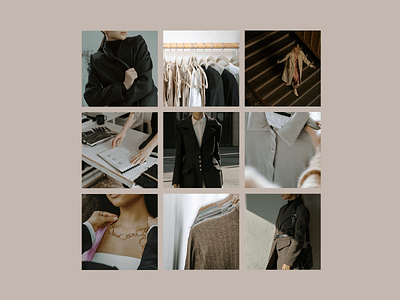 Instagram Grid Layout Plan For Clothing Brand branddesign branding clothing brand corporate identity design graphic design identity instagram instagramfeed instagramgrid logo minimalistic ui