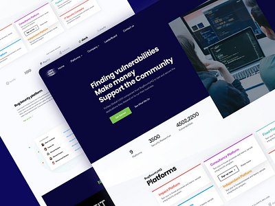 Bugbounty Platform - Landing Page bugs creative design featured hacker landing landing page saas ui ux web