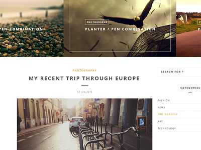 Single Post blog design post shot single theme typography ui ux web