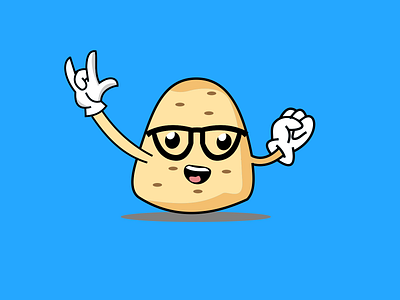 funny cartoon potato advertising brand branding branding concept cartoon character company branding cute design funny graphic design illustration illustrator logo mascot mascot logo poster potato potatoes vector