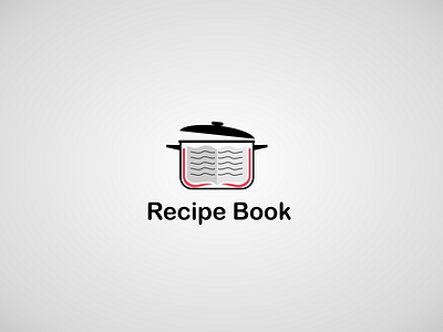 recipe book logo design book brand branding business chef company branding cooking education flat icon illustration illustrator logo minimal modern poster recipe book simple logo