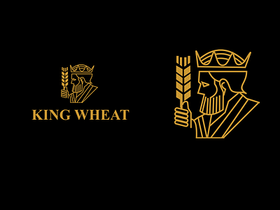 King Wheat agriculture logo banner brand branding business company company brand logo company branding flat illustration illustrator logo mascot logo minimal poster