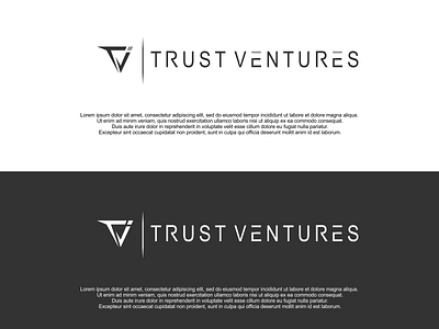 TRUST ventures abstrac background banner brand branding business company economy font headline icon design initial logo letter letterhead logo minimalis modern monogram poster tv initial