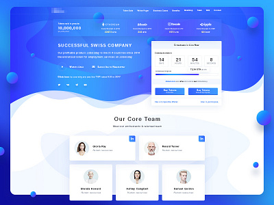 Global Jobсoin counter cryptocurrency ico team timer ui ux web design