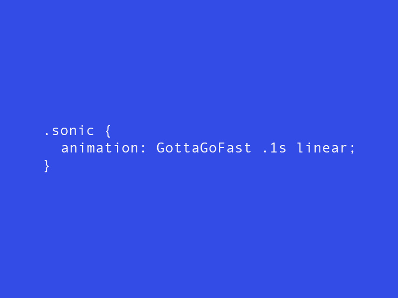 GotaGoFast fun css pun sonic