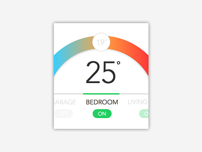Thermostat design flat temperature thermostat ui