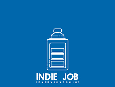 INDIE JOB blue brand indonesiabrand jobmarket logo mark logodesign