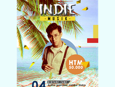 indie musik beach beach party beachball flayer music poster poster art poster design sea