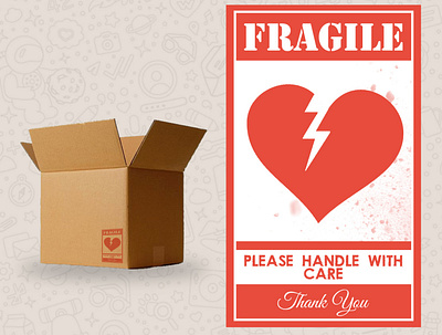 fragile box box design crack easy fragile heart home