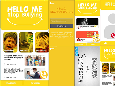 ui design stop bullying app branding bullying colorful design stop ui uidesign uiux