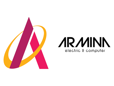 logo armina brand design brandidentity branding computer logo logodesign logos logotype shop shopping