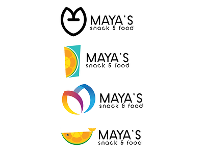 logo maya's snack and food animal character elegant food logo logodesign logos logotype shop snack store