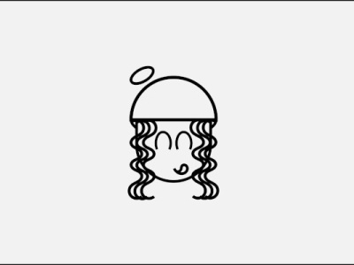 logo girl hair like noodle brand brand design brand identity branding branding design design food food and drink girl happy illustraion line lineart logo logo design logodesign noodle noodles restaurant young