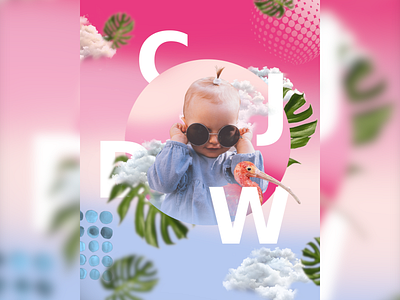 baby aesthetic wonderful aesthetic baby branding character design eyeglass poster poster art poster design trend tropical viral wonderfull